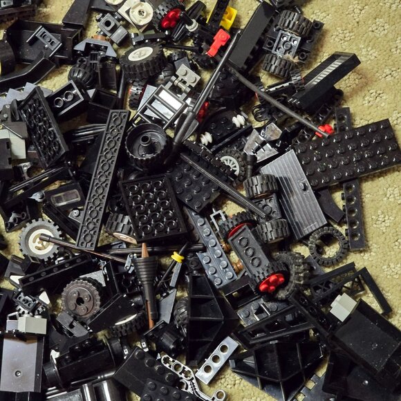 Lego and Lego Compatible Black Building Blocks Wheels Car Parts Lot GA164 - Picture 8 of 11